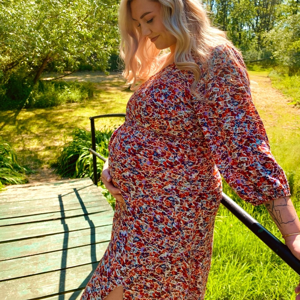 American Eagle floral one shoulder dress size XL